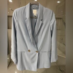 Light Blue Double-Breasted Blazer – H&M